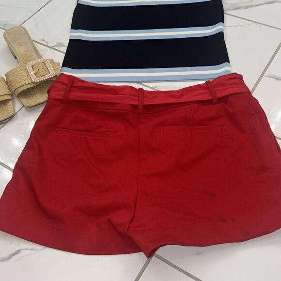 LOFT Tie Waist Shorts in Red Sz 4 NWOT - Picture 10 of 10